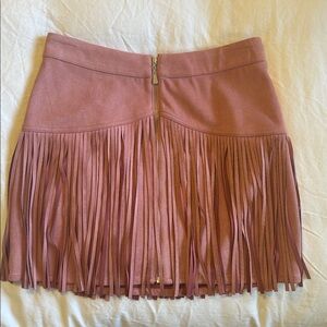NBD x Naven Pink Fringe Mini Skirt, size M